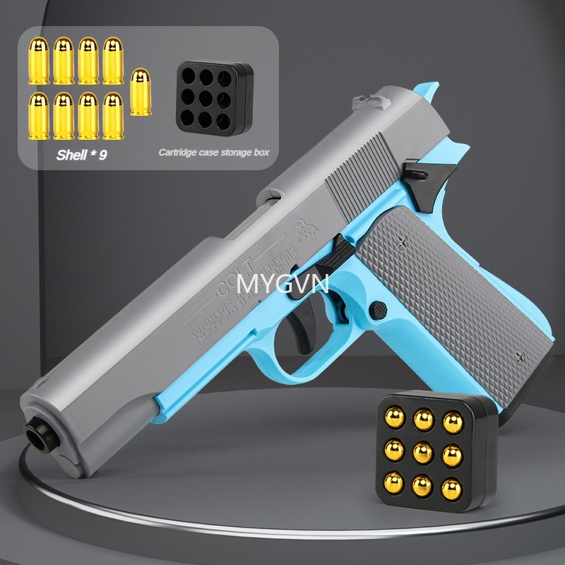 G17 M1911 Pistol Soft Bullet Toy Gun Manual Shell Ejection Blaster Launcher Child Adults Model Boys Birthday Gifts Outdoor Games