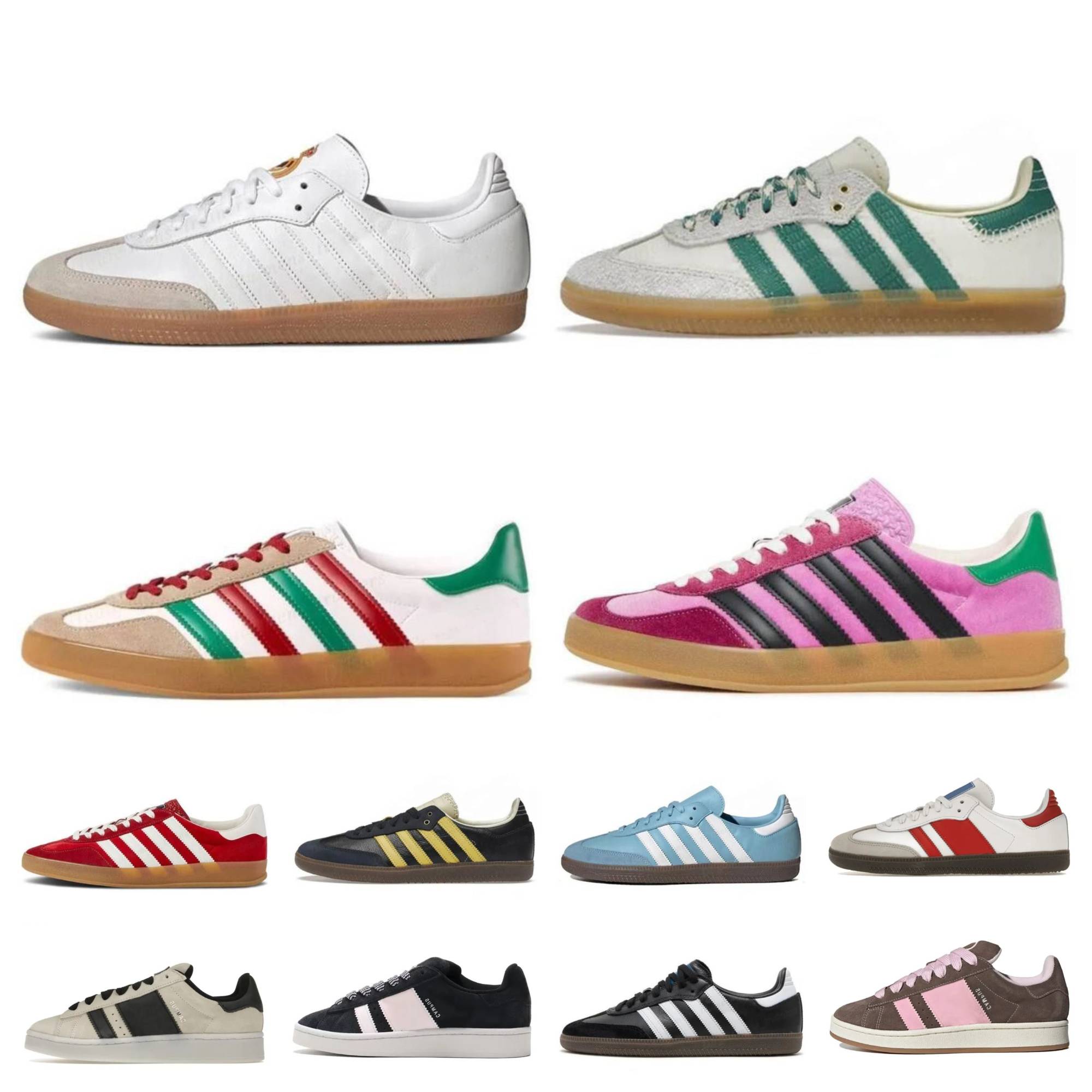 2024 Gazelle Bold Pink Glow Designer Shoes Men women Platform sneakers Campus 00s Low Top Leather Trainers OG Vegan WHite Gum velvet mens sports Suede Casual shoe