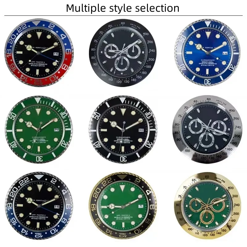 Super Silent Metal Modern Design Large Wall Watch Home Stainless Steel Luminous Clock The Date Will Work X0729