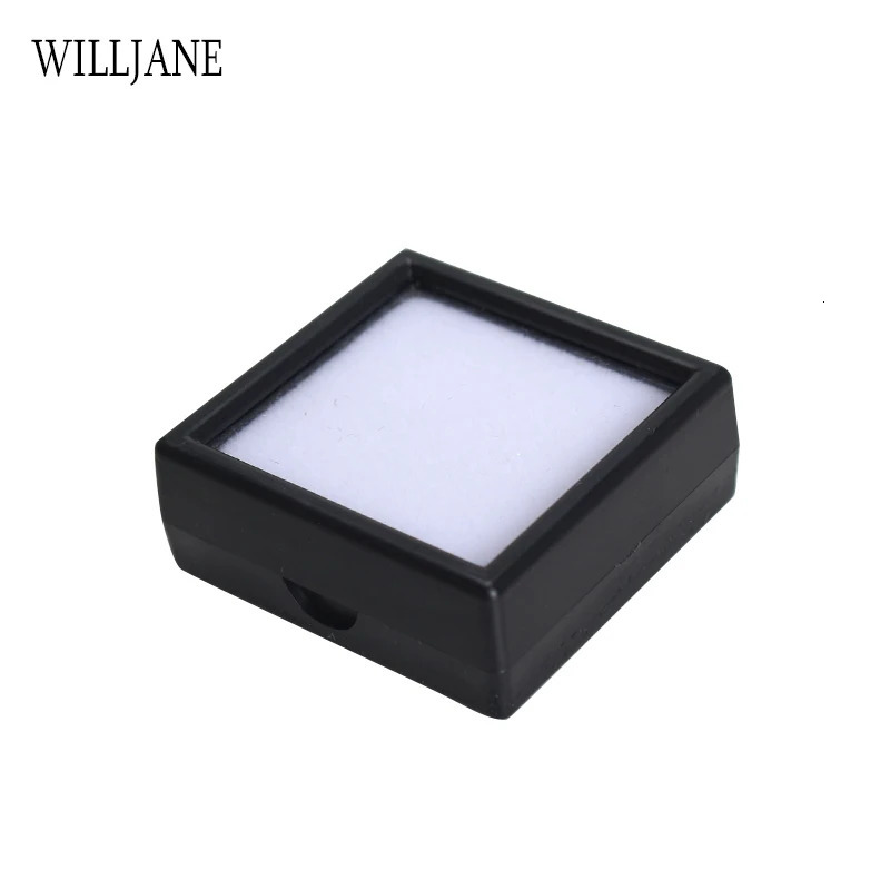 Jewelry Boxes Wholesale Loose Diamond Gemstone Storage Collection Display Box Top Glass Beads Organizer Show Case Square Gems Holder Container 231219