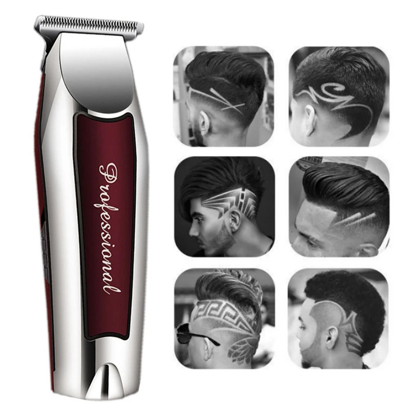 Hair Trimmer Rechargeable cordless hair trimmer for men grooming professional electric clipper beard cutting machine edge outline 231219