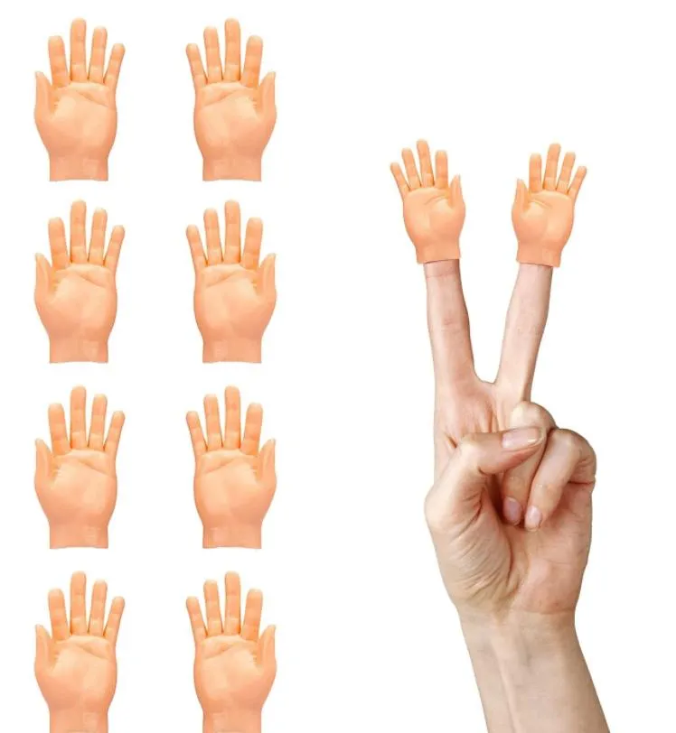 Tiny Hands Feet for Fingers Puppets Novelty Games Premium Small Rubber High Five Gesture Hand Foot Left Right Party Props ZZ
