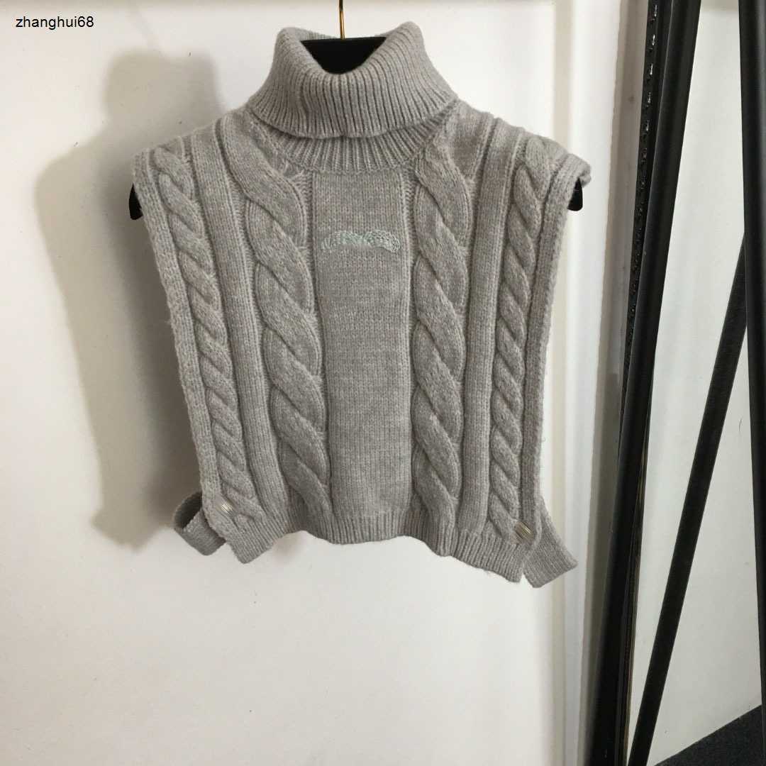designer women vest ladies clothing summer fashion Chest logo girl high quality Turtleneck sleeveless sweater Dec 20 New