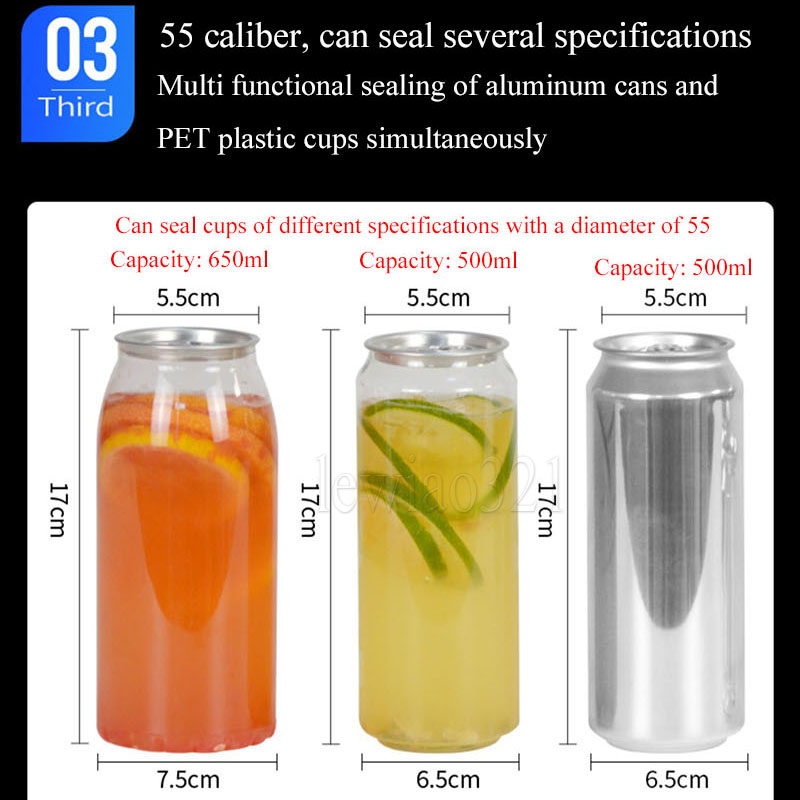Commercial Automatic Tin Can Sealing Machine Soda Sealer Cup Body Rotation Aluminum Beer Bottles Jar Cans Seamers