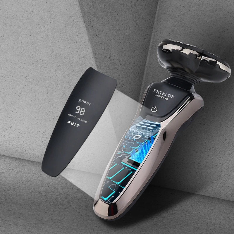 Razors Blades Electric Shavers Professional Shaving Machine Waterproof Beard Trimmer for Man Catcher Usb Rechargeable Wet Dry Dual Use Razor 231219