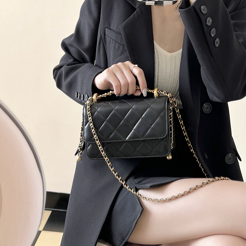 10A TOP quality designer bag Golden bead flip bag 19cm genuine leather shoulder bag lady crossbody bag With box C577