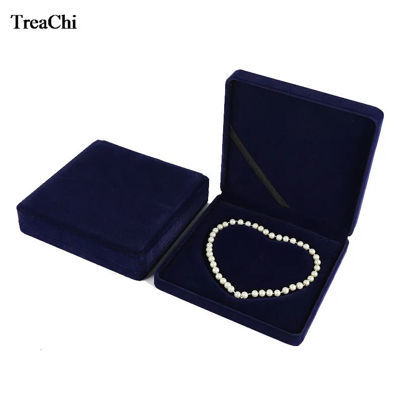 Jewelry Boxes Quality Velvet Wedding Pearl Necklace Packaging Case Mother's Day Necklace Jewelry Display Storage Gift Box Lady Jewelry Holder 231