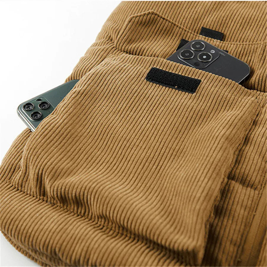 Men s Vests Winter Wool Vest Men Cotton Padded Warm Jacket Sleeveless Coat Stand Collar Waistcoat Corduroy Outwear Clothing Oversize 231219