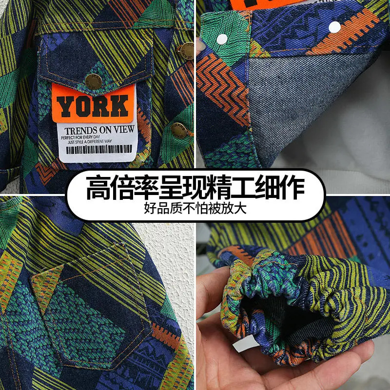 Clothing Sets 2-11yrs Teenagers Boy Outfit Set Casual Denim Two Pieces Set for Boys Baby Boy Denim Suit Jacketpant 2pcs Sets kid Kids Clothes 231219 - view 6