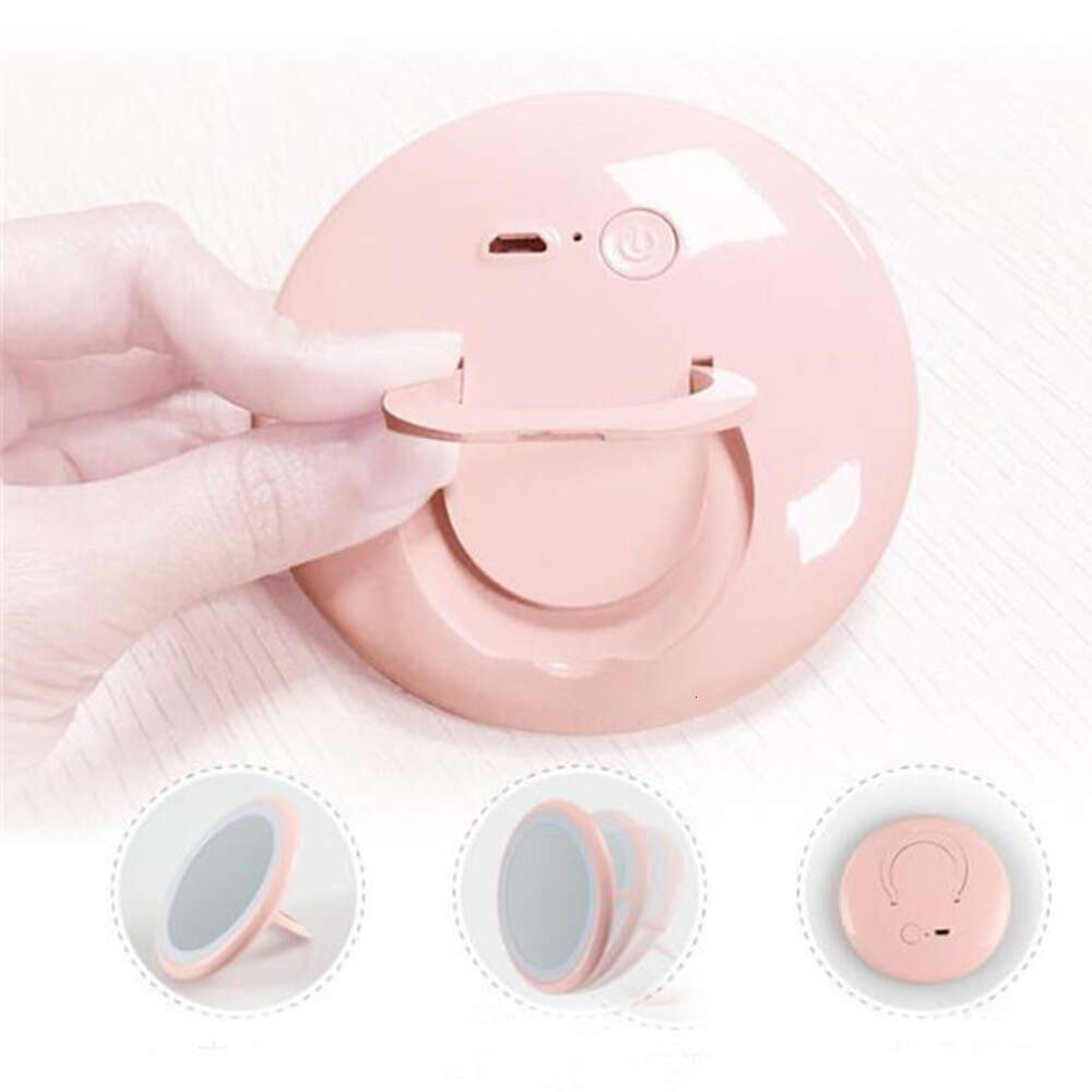 Folding Cosmetic Mirror LED USB Charging Makeup Mirror With Lights Makeup Tools Mirror LED Lamp Espejo Cosmetico Plegable LED Cosmetische Spiegel Kosm