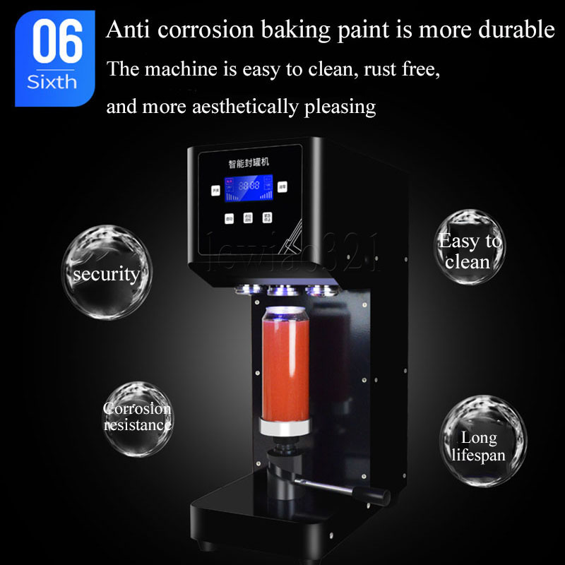 Commercial Automatic Tin Can Sealing Machine Soda Sealer Cup Body Rotation Aluminum Beer Bottles Jar Cans Seamers