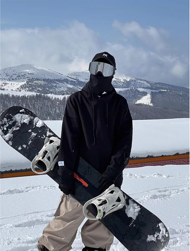 6 Color Oversize Ski Hoodie Men Women Warm Windproof Waterproof Snow Jacket Snowboarding Jackets Equipment 231220
