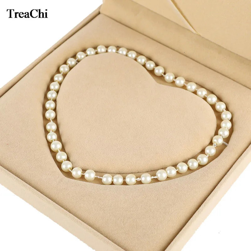 Jewelry Boxes Quality Velvet Wedding Pearl Necklace Packaging Case Mother's Day Necklace Jewelry Display Storage Gift Box Lady Jewelry Holder 231
