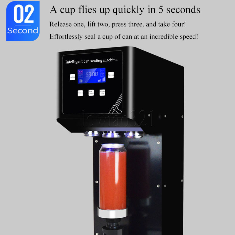 Commercial Automatic Tin Can Sealing Machine Soda Sealer Cup Body Rotation Aluminum Beer Bottles Jar Cans Seamers