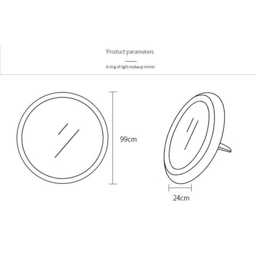 Folding Cosmetic Mirror LED USB Charging Makeup Mirror With Lights Makeup Tools Mirror LED Lamp Espejo Cosmetico Plegable LED Cosmetische Spiegel Kosm