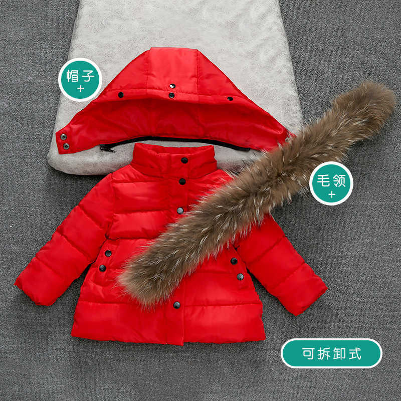 Vest Down Coat s Snowsuit Hooded Boys Winter Coat Snow Wear Down Cotton Thermal children winter Outwear Parkas Fur Collar T231220 S2412122