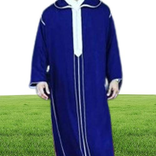 Ethnic Clothing Traditional Muslim Eid Middle East Jubba Thobe Men Arab Robes With Long Sleeves Gifts For HusbandEthnic