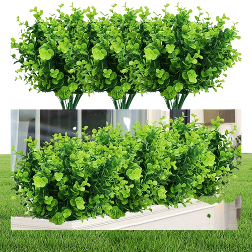 Artificial Plants Flowers Faux Boxwood Shrubs Wedding Office and Farmhouse Indoor Outdoor Decor1560372