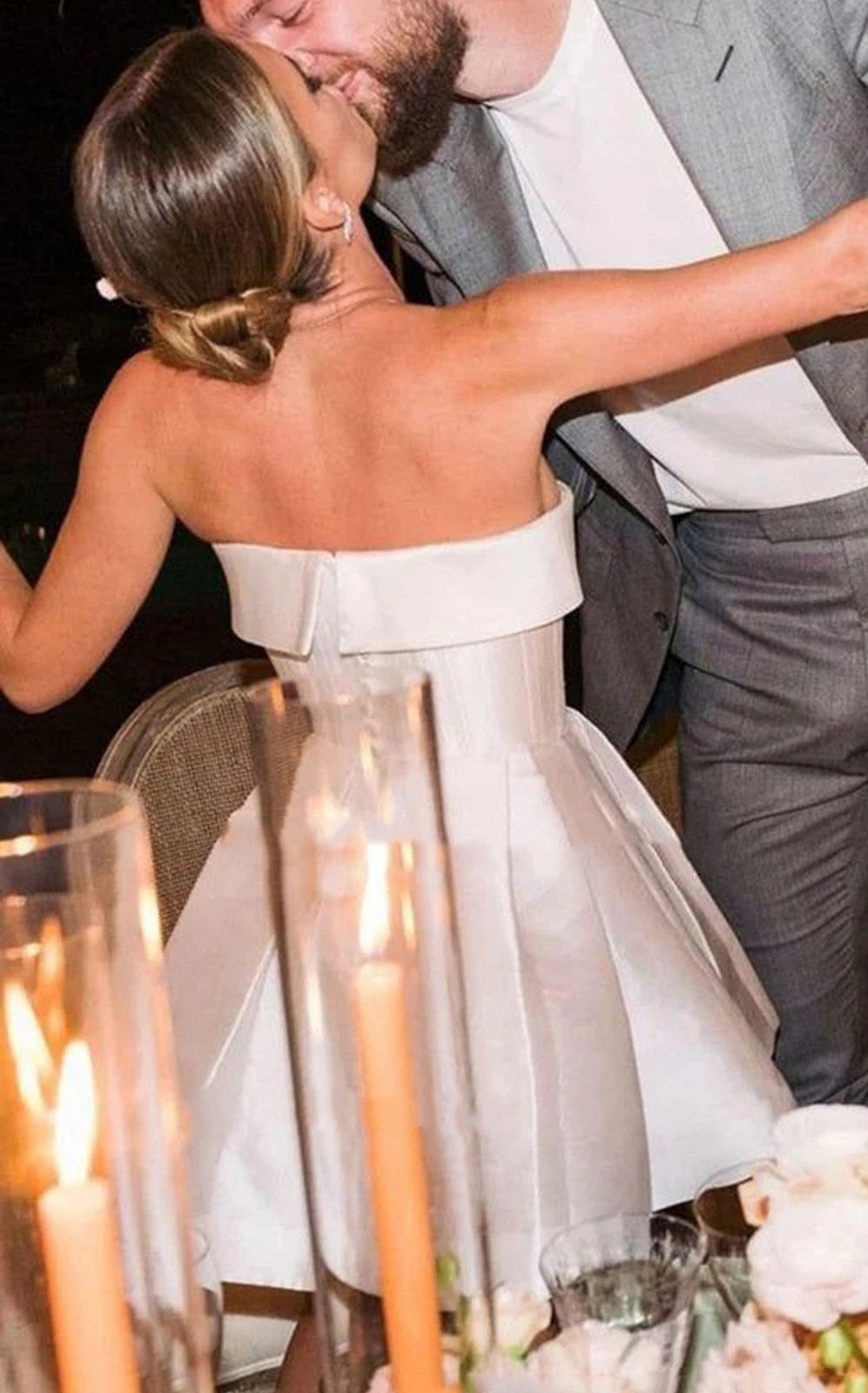 Boho BohemianShort Wedding Dress 2024 Simple Backless Strapless Pleat Beach Bridal Party Gowns Vestidos De Novia Mairee