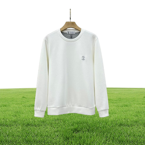 Men Hoodies Sweater Winter Round Neck Bottoming Shirt White Black Casual Pullover