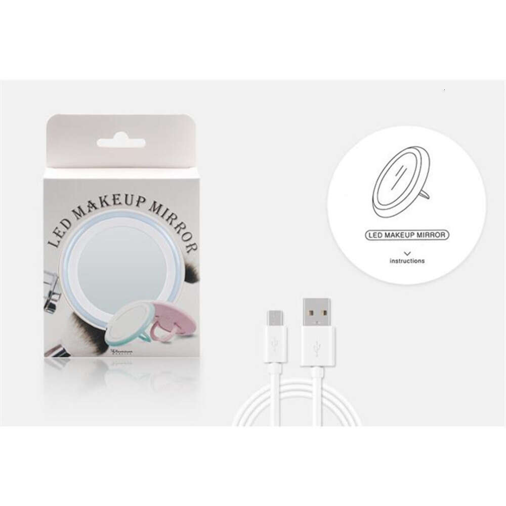 Folding Cosmetic Mirror LED USB Charging Makeup Mirror With Lights Makeup Tools Mirror LED Lamp Espejo Cosmetico Plegable LED Cosmetische Spiegel Kosm