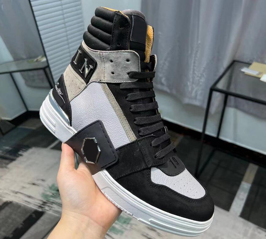 luxury brand Mens Designer Shoes Printing Martin Booties Platform Work Boot high Casual Shoes