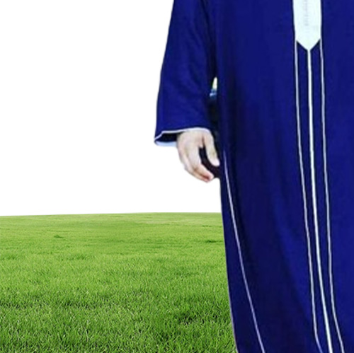 Ethnic Clothing Traditional Muslim Eid Middle East Jubba Thobe Men Arab Robes With Long Sleeves Gifts For HusbandEthnic