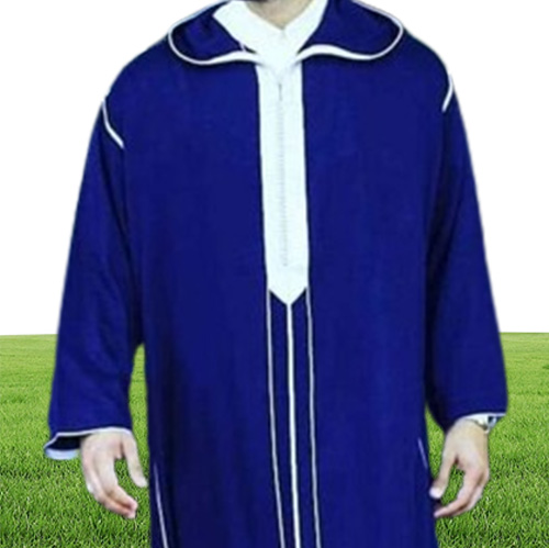 Ethnic Clothing Traditional Muslim Eid Middle East Jubba Thobe Men Arab Robes With Long Sleeves Gifts For HusbandEthnic