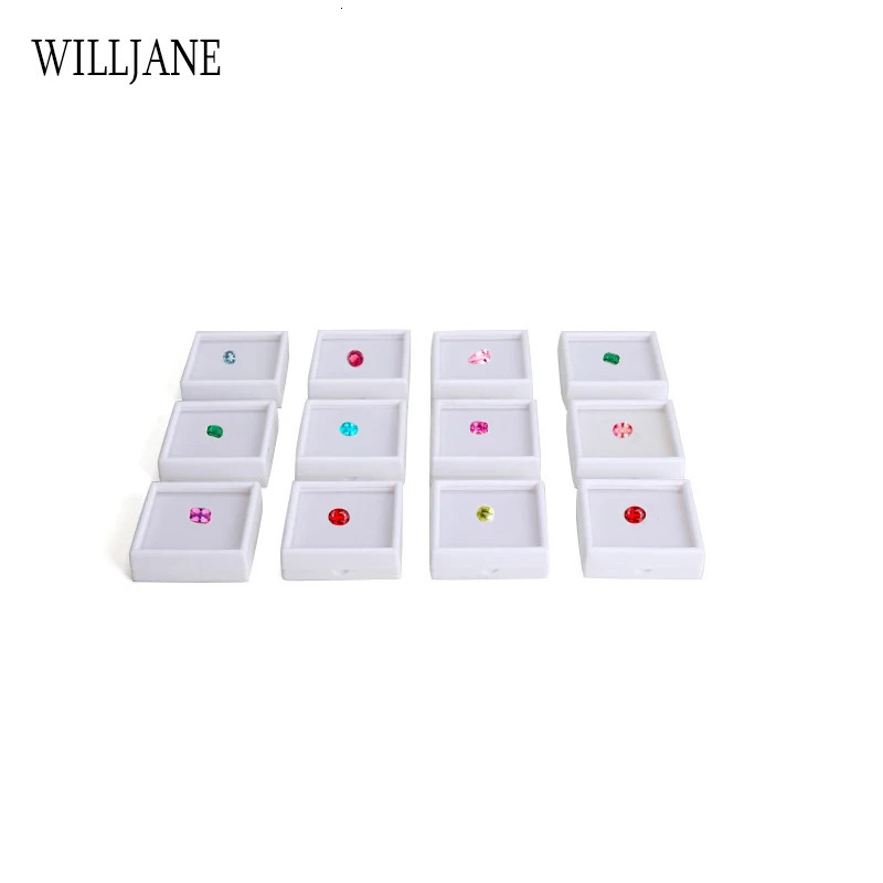 Jewelry Boxes Wholesale Loose Diamond Gemstone Storage Collection Display Box Top Glass Beads Organizer Show Case Square Gems Holder Container 231219