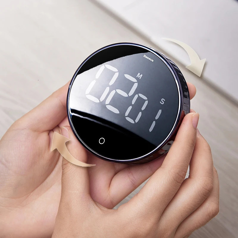 Kitchen Timers Baseus Magnetic Kitchen Timer Digital Timer Manual Countdown Alarm Clock Mechanical Cooking Timer Cooking Shower Study Stopwatch 231219