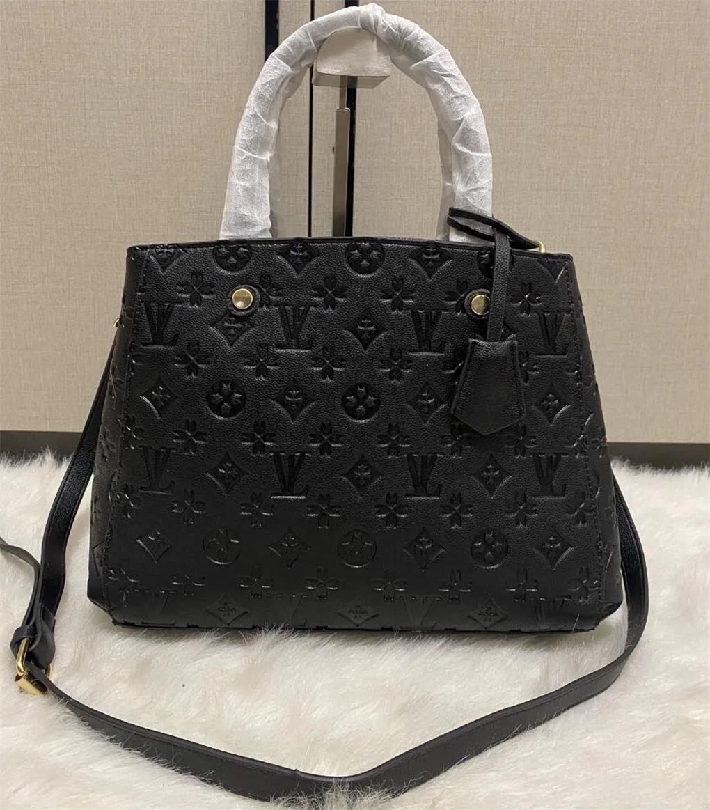 2023 Designer Luxury Satchel Messenger Evening Bags Leather Strim Handles with Shoulder Strap Crossbody Bag