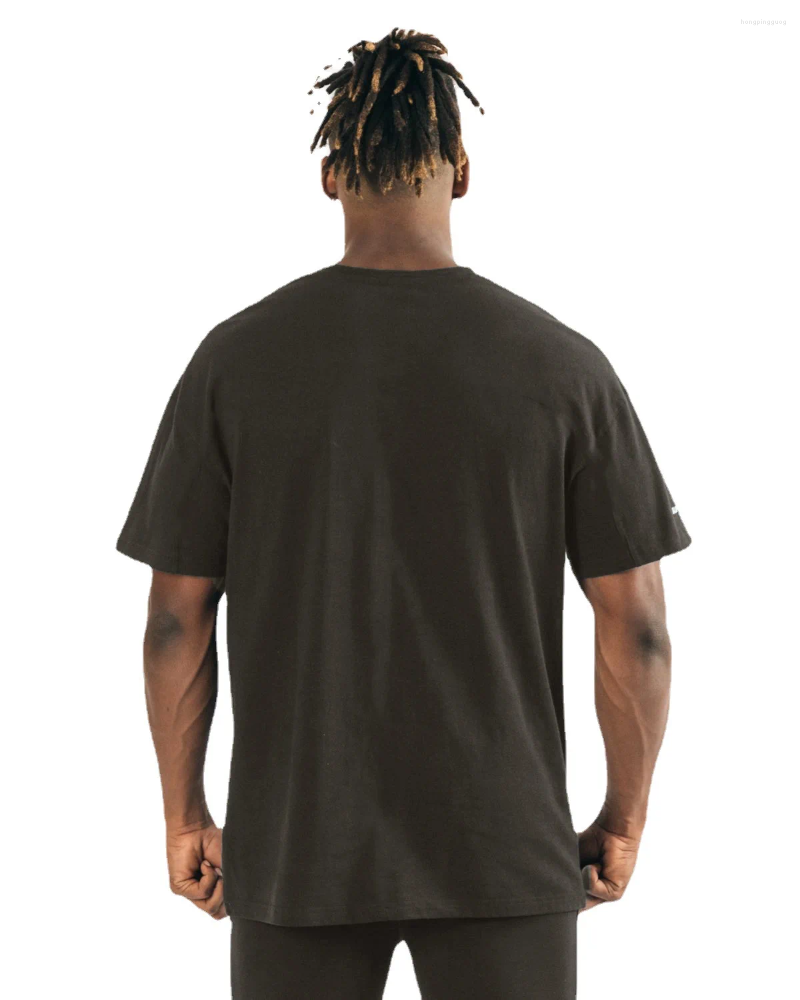 Men's Muscle Shirt Bodybuilding Fiess T-Shirt Loose Fit, Short Sleeve, Breathable Cotton Blend - Casual Gym Tops For Men