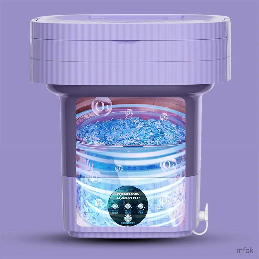 Mini Washing Machines 10L Mini Folding Portable Washing Machines with Centrifuge Dryer for Clothes Tourist Travel Home Sock Bra Small Underwear Washer