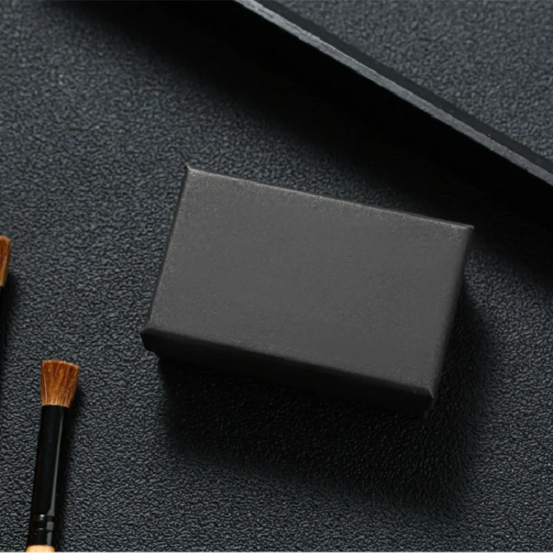 Jewelry Boxes 30pcs Black Kraft Jewelry Gift Box Cardboard Travel Ring Necklace Earring Packaging Organizer Boxes Case With Sponge Inside 231219