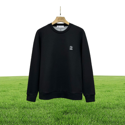 Men Hoodies Sweater Winter Round Neck Bottoming Shirt White Black Casual Pullover