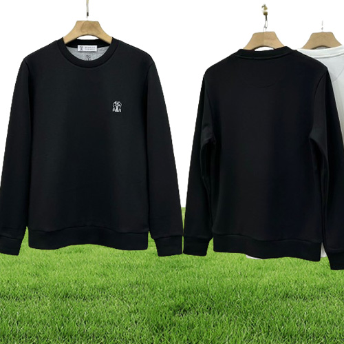 Men Hoodies Sweater Winter Round Neck Bottoming Shirt White Black Casual Pullover