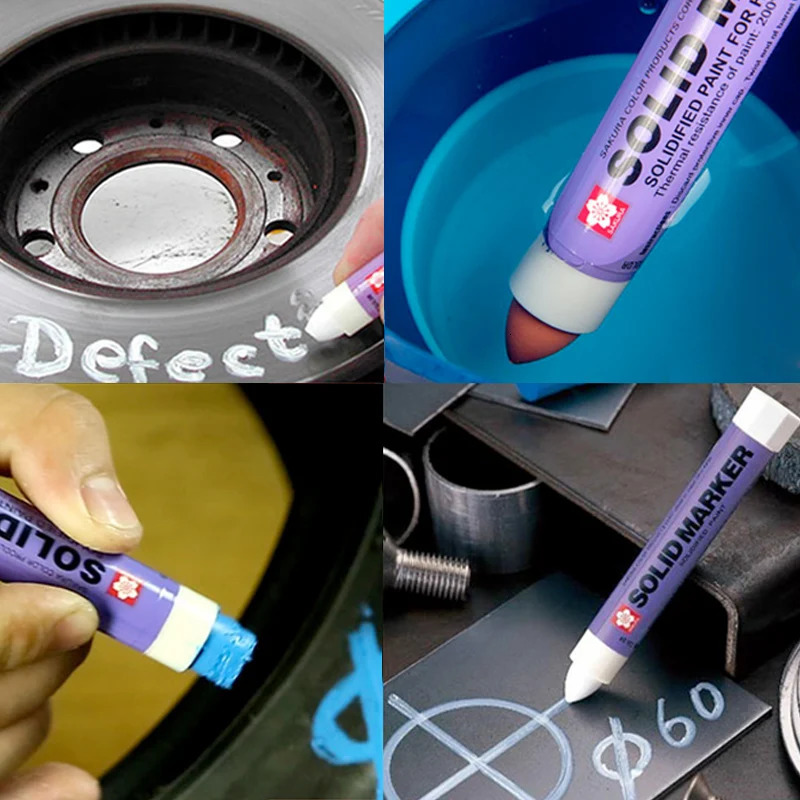 8 Pcslot Sakura Solid Paint Pen XSC Industrial Outdoor Markers Oilbased Waterproof Nonfading Engineering Special Marker 231220