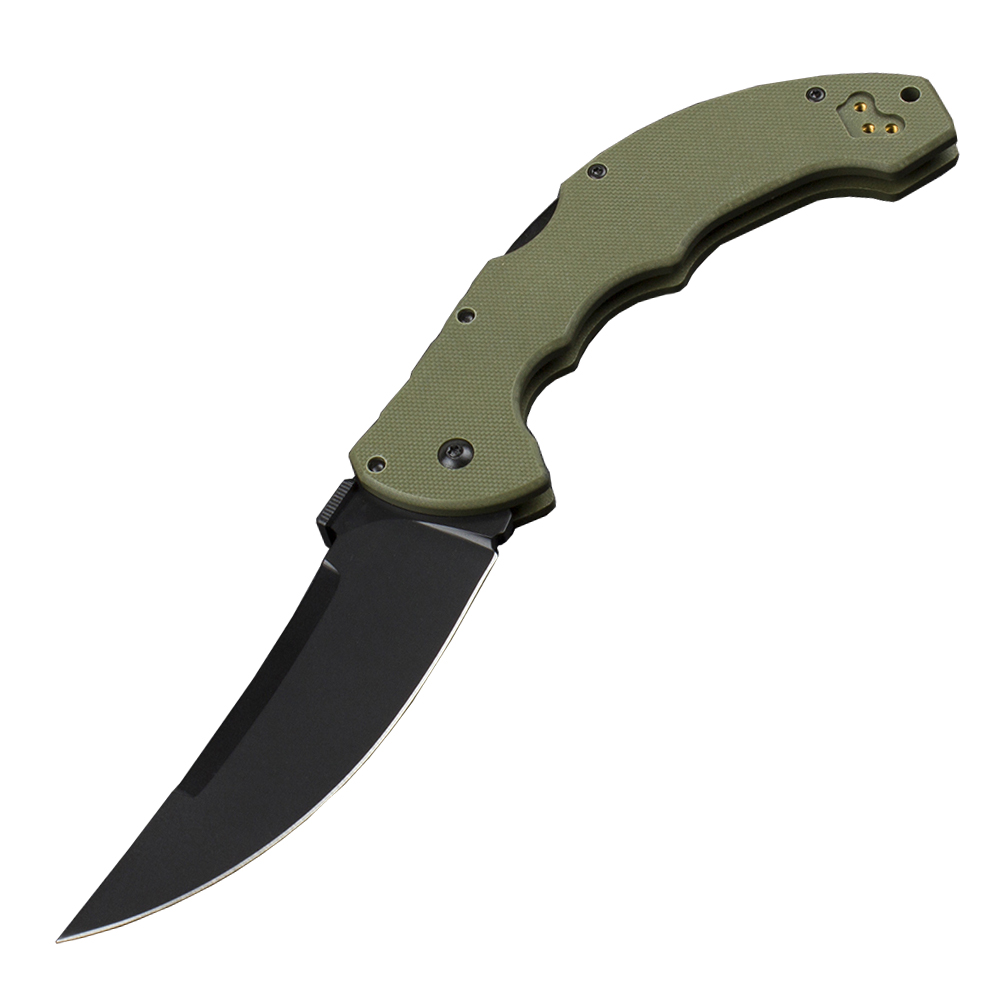 CS-21TTL Tactical Folding Knife D2 Satin/Black Coating Blade CNC Finish G10 Handle Outdoor Camping Hiking Survival Folder Knives with Retail Box