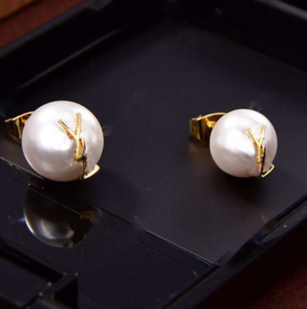 Women Pearl Earings Designer Jewelry Luxurys Studs Earrings 925 Silver Boucle Letters Hoops With Box New 22052404R