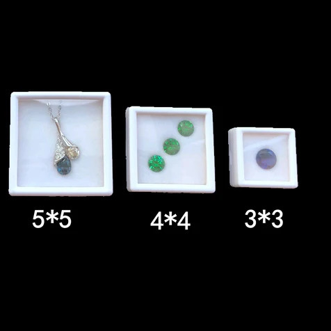 Jewelry Boxes 3cm 4cm 5cm Diamond Storage Box Gem Jewelry Display Tray Pendant Coin Jar Container Gemstone Zircon Gift Package Organizer 231219