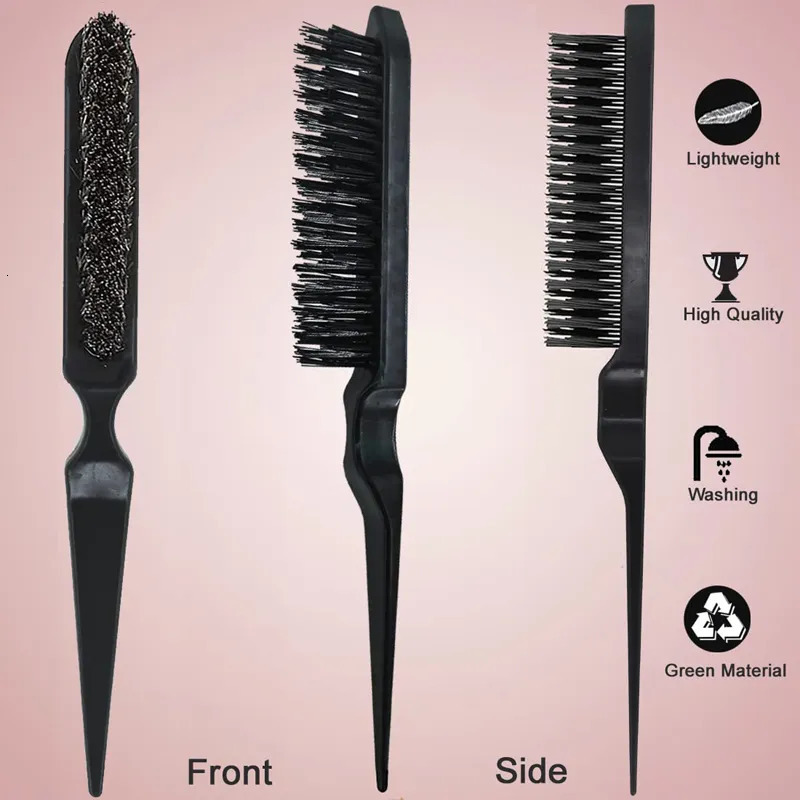 Hair Brushes 10pcs Styling Comb Set Teasing Brush Triple Rat Tail Combs Edge Tools Braid Tool Loop 231219