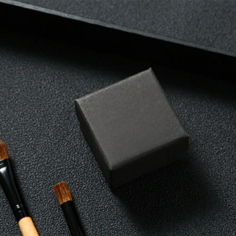 Jewelry Boxes 30pcs Black Kraft Jewelry Gift Box Cardboard Travel Ring Necklace Earring Packaging Organizer Boxes Case With Sponge Inside 231219