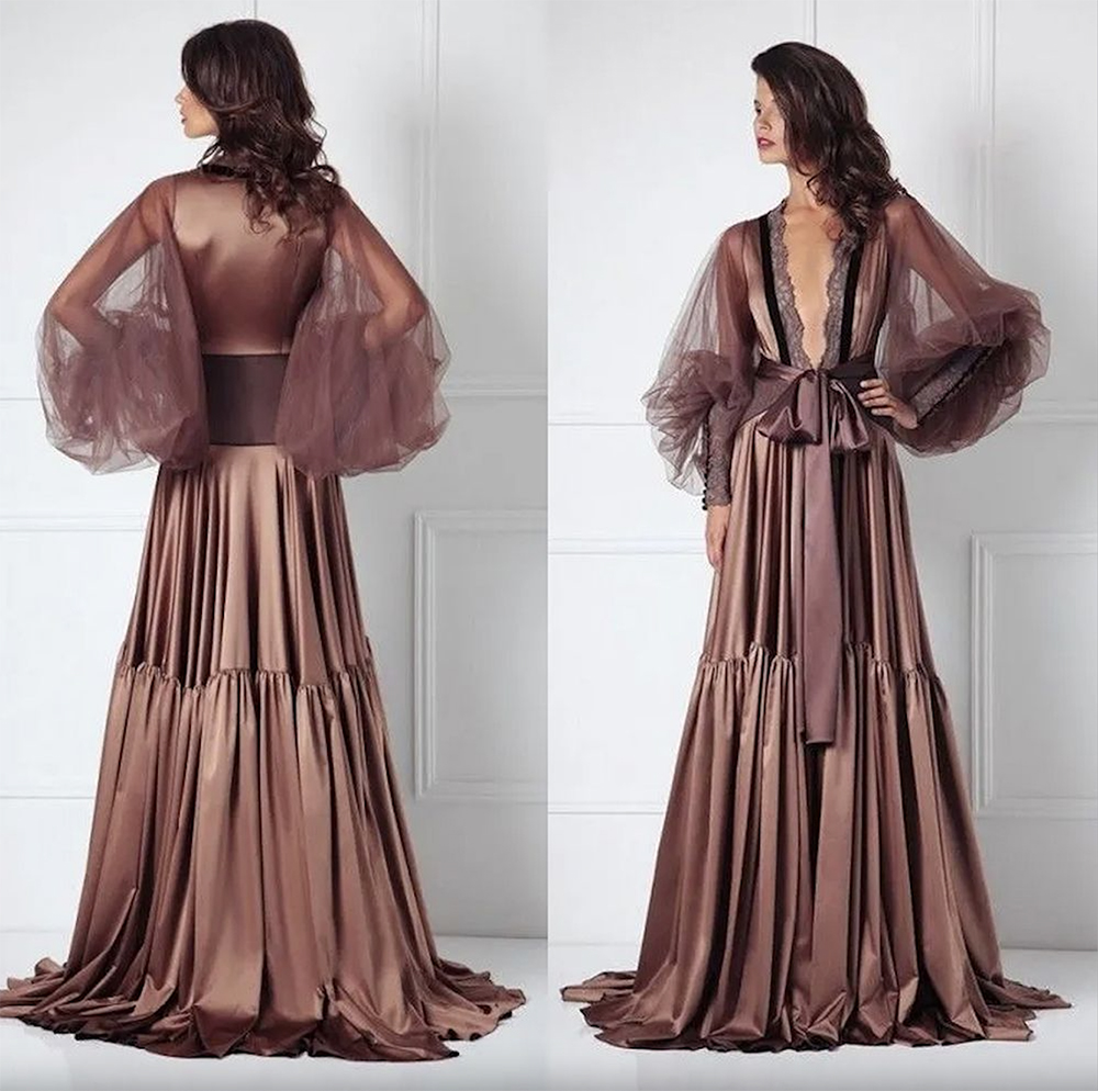 Sexy Wedding Robe Bridesmaid Bride Satin Silk Sleep Wear Lace Edge Mother Dressing Sleepwear Custom Made