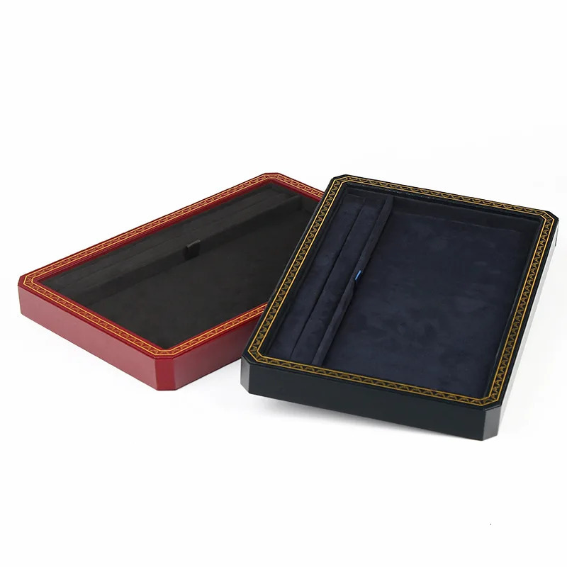 Jewelry Boxes Fashion PU Leather Jewelry Ring Jewelry Display Organizer Box Tray Holder Earring Jewelry Storage Showcase 231219