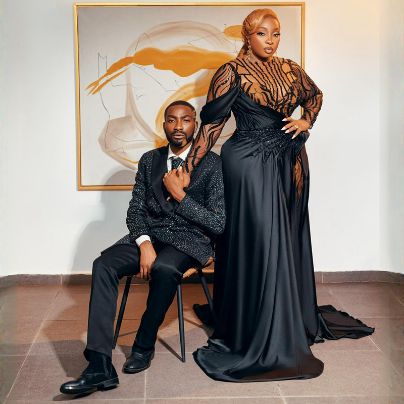 African Plus Size Aso Ebi Prom Dresses for Black Women Lace Long Sleeves Mermaid Illusion High Split Sexy Evening Dress Promdress Birthday Party Gowns