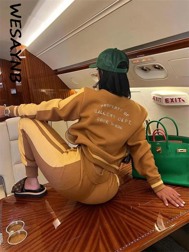 Soild khaki Baseball Fashion Buttons Jackets For Women Crop Top Coats Varsity Bomber Blue Print Long Sleeve 231220