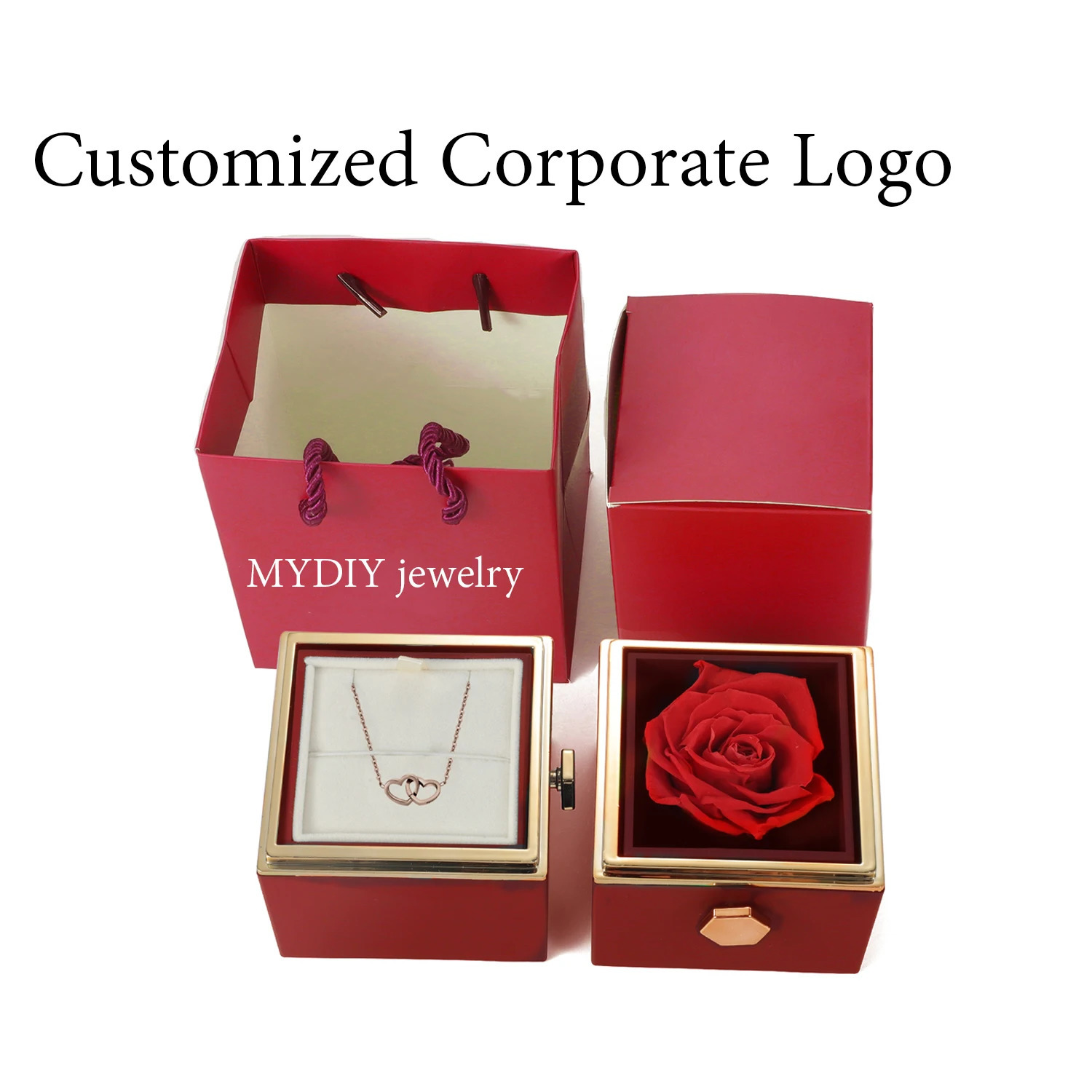 Jewelry Boxes ETERNAL ROSE Box- Package Customized Corporate Personalized Gift Customization Support Drop Valentine's Day Gift 231219