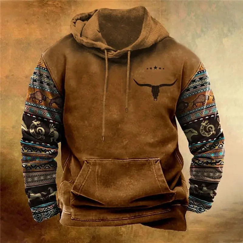 Retro y2k Element Style Hoodies For Men Clothing Large Size Comfortable Material Male Sweatshirts Top Street Formal Wear Hoodie 231220