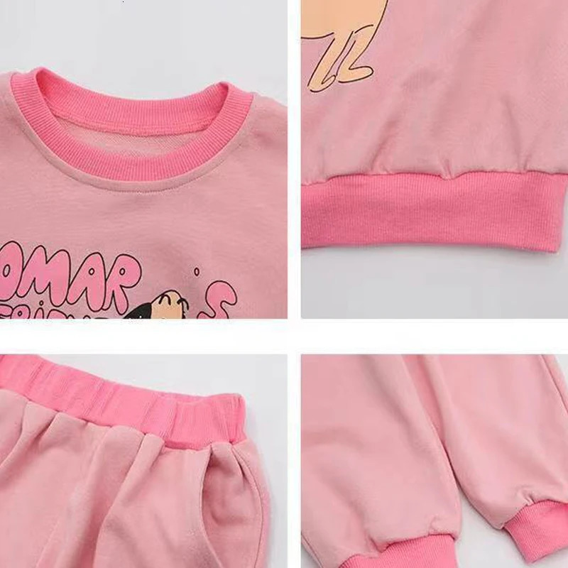 Clothing Sets 2pc Kids Clothes Girl Korea Sets Spring Autumn Little Girl Sets Kids Tracksuit Children Two Piece Outfit Hoodies Set for Girl 231219