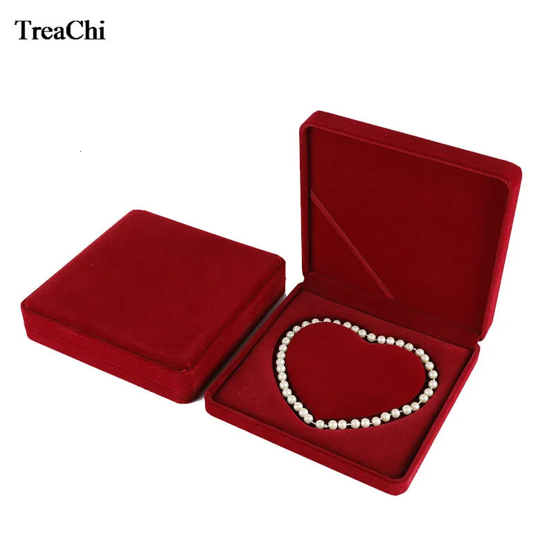 Jewelry Boxes Quality Velvet Wedding Pearl Necklace Packaging Case Mother's Day Necklace Jewelry Display Storage Gift Box Lady Jewelry Holder 231